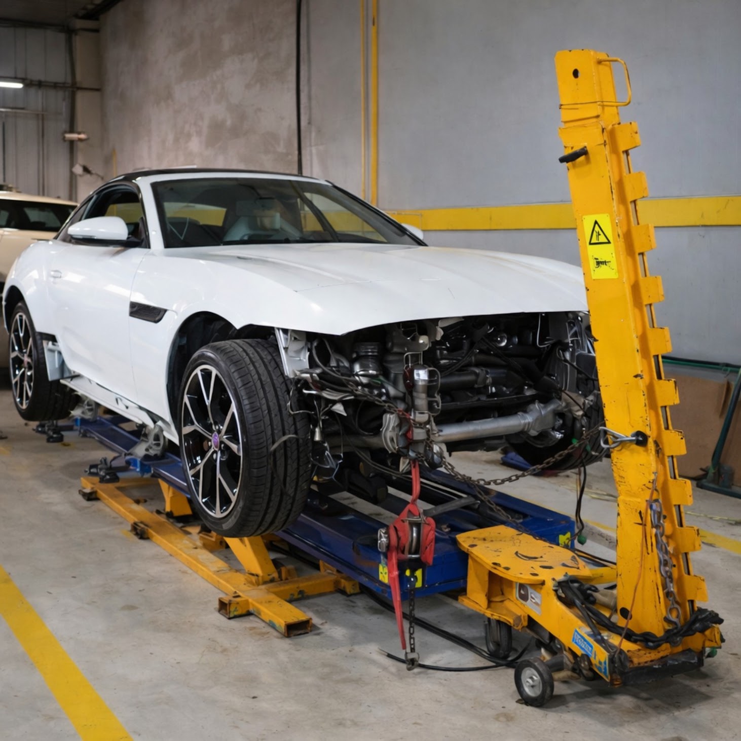 Computerized chassis dimension checking and laser measurement in UAE workshop