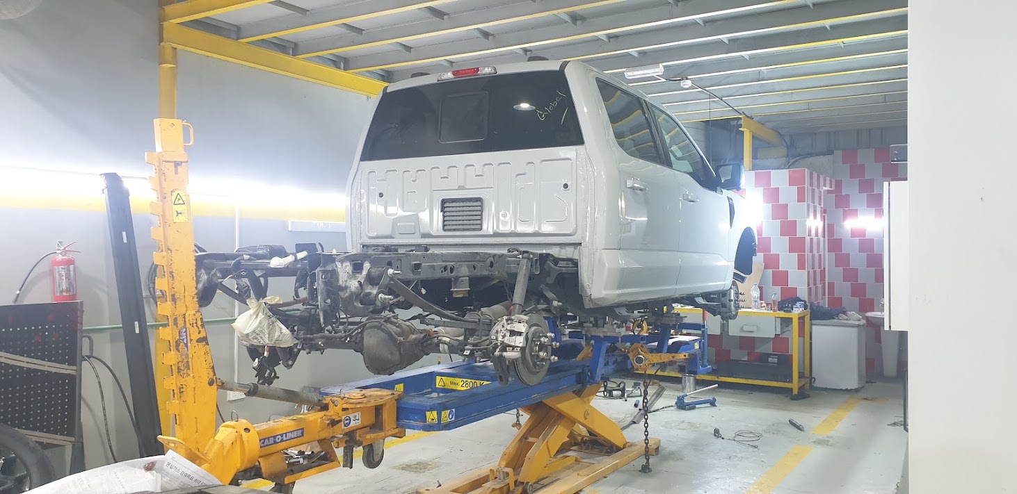 Advanced frame bench pulling and chassis stress relief procedure